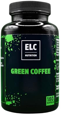 ELC Nutrition | Green Coffee | Grüner Kaffee-Extrakt für einen gesunden Stoffwechsel | Vegan | Frei von Konservierungsstoffen | 180 Kapseln
