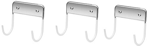 Oikabio 3 soportes para tabla de planchar de acero inoxidable, organizador de pared, tabla de planchar montada en la pared