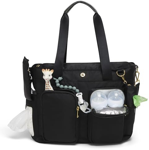 HUGGIES Carry All Weekender Tote Diaper Bag, Black