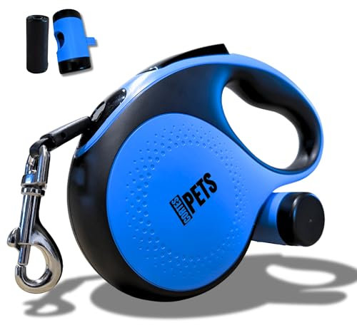 CORTESPETS® Hundeleine ausziehbar 5m für kleine und große Hunde bis 50 kg max - Hochwertige Rollleine - Ausziehbare Leine - Flexible Leine - Retractable Dog Leash - Ausziehleine - mit bequemem Griff