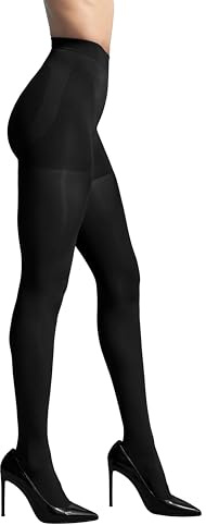 L'eggs Women's 360 Degree Contour Shaping Tights for Sculpted Style and Comfort, Black Super Opaque, XX-Large