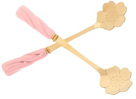 iplusmile 2 Pezzi Cucchiaio Da Dessert Cucchiaino Da Caffè D'oro Cucchiaino Da Caffè Creativo Cucchiai D'oro Per Il Caffè Cucchiaini Da Caffè Espresso Simpatici Cucchiai Acciaio Inossidabile