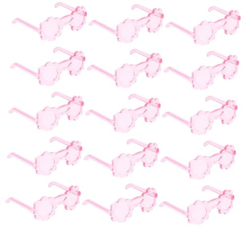 TOYANDONA 50 Stück Mini-brille Kleinkind Mädchen Sonnenbrille Kleine Sonnenbrille Zum Basteln Blumensonnenbrille Für Kind Sonnenbrille Blumengläser Kinderbrille Plastik Rosa