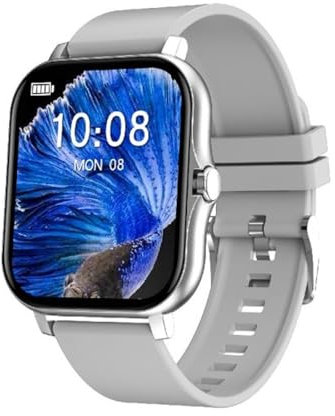 Smartwatch fitness con cardiofrequenzimetro, durata della batteria 14 giorni, controllo musica, display da 1,66 pollici, monitoraggio sonno e nuoto, acqua, notifiche intelligenti