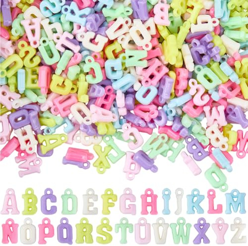 BEAMARKER 546 ciondolo alfabeto acrilico opaco lettere miste pendenti iniziali per la fabbricazione di gioielli orecchini collane bracciali portachiavi creativo