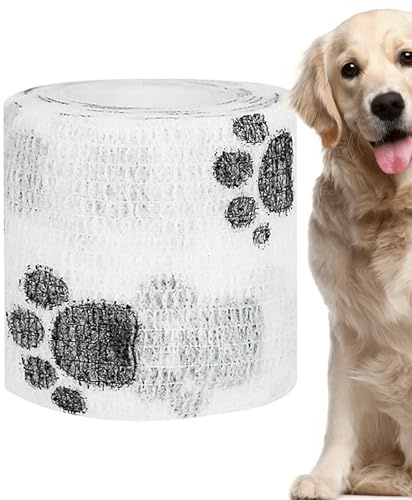 Fruusv Enveloppement de bandage vétérinaire - Chaussures de bandage auto-adhésives respirantes pour animaux de compagnie | Bandage cohésif multifonctionnel pour chien, imperméable, soins des plaies