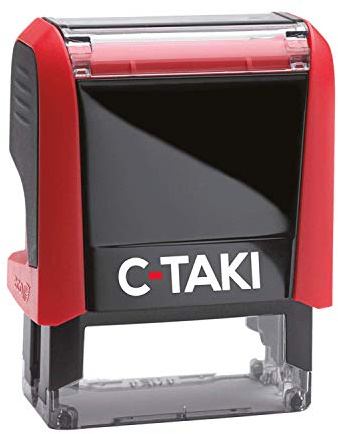 C-TAKI Tampon textile Vêtements Personnalisable | Marqueur Habit Prêt à l’Emploi sans Repassage | Idéal Crèche, École, Colonie | Encre Hypoallergénique Haute Résistance 95°C | Fabriqué en France