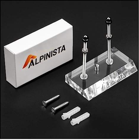 Alpinista Skateboard Wall Mount Horizontal Deck Display Luxury Skate Rack, Transparent, 1 Pack