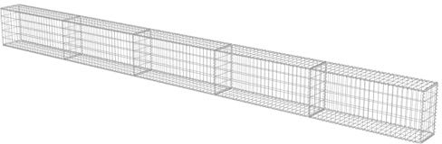 Gabbione per Muro di Contenimento, Resistente con Copertura Superiore e Inferiore, 600x30x50 cm, Acciaio Zincato, per Progettazione del Paesaggio Domestico e Commerciale