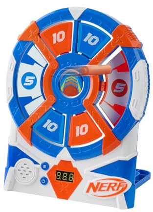NERF Strike N Score, Diana Electrónica con Puntuación Automática, Luces y Sonidos, Entrenamiento de Precisión para Niños y Fans NERF