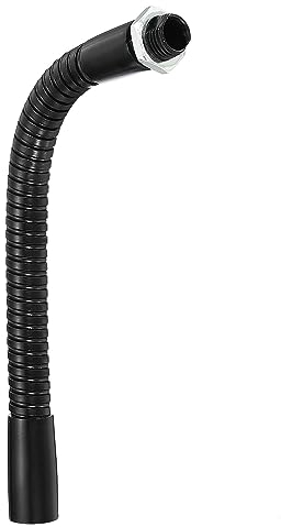 PATIKIL 15cm/5.9 Microfono Collo cigno, M10 Filetto Metallo Universale Tubo flessibile Flessibile Braccio Collo cigno Tubo Estensione per Multifunzione Fai da Te, Nero