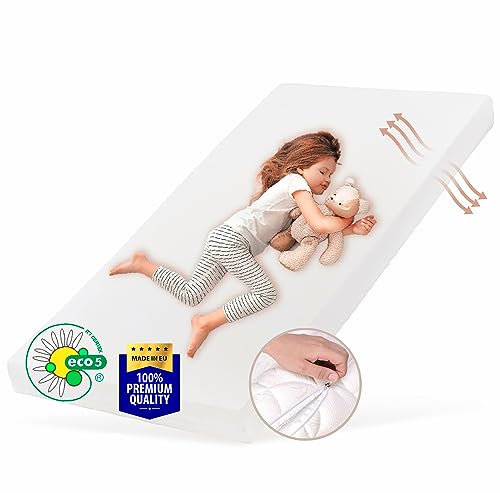 Kids Collective Kindermatratze SMART, Babymatratze 80x160 cm mit abnehmbarem Bezug, waschbar bei 60°C für Kinderbett, 160x80 cm, 8cm hoch, eco5 Zertifiziert, Körpergewicht bis 60kg