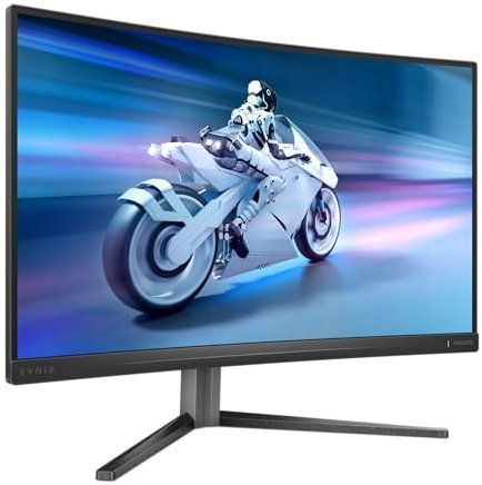 PHILIPS Evnia 27M2C5200W - 27 Zoll FHD Curved Gaming Monitor, 280 Hz, HDR10, 1 ms GtG, FreeSync Prem. (1920x1080, 2X HDMI 2.0, 1x DP 1.4) dunkelgrau
