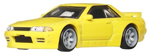 Hot Wheels Nissan Skyline R32 Pandem Voiture Premium Car Culture à Collectionner, modèle en métal à l’échelle 1/64, véhicule Ronin Run 2 avec pneus Real Riders, JBK88