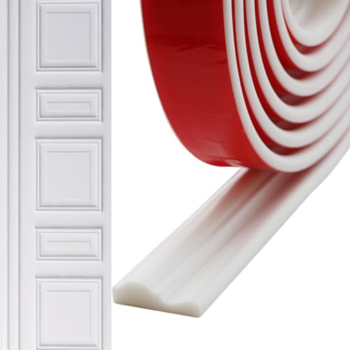 Moulure Murale Garniture Murale Autocollante Moulure Adhesive(2.7cm*3)