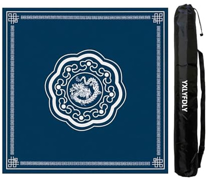 YXLYFDLY Mantel Mahjong suave silencioso y de reducción de ruido, con respaldo de goma, tapete de juego grande para póquer, cartas, juegos de azulejos (100 cm)