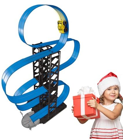 Kit de Jeu Slotcar - Jeu de véhicule magnétique Flexible - Véhicules à Friction - pour et Filles - Fête d'anniversaire - Récompenses - Vacances de Noël