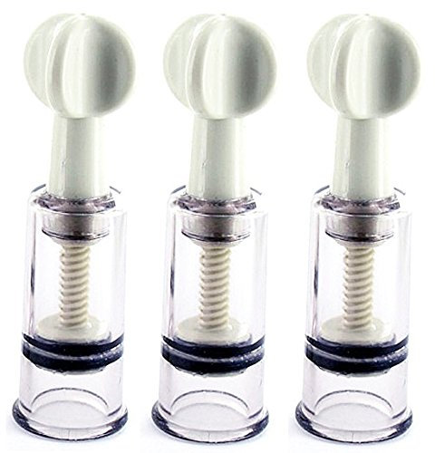 JiaHao - Set di 3 coppe per correzione capezzoli a vuoto manuale, per capezzoli piatti e invertiti, per neonati correttamente agganciati (S)