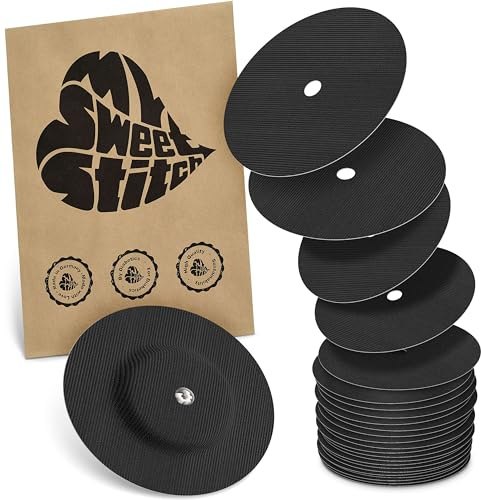 MySweetStitch - 25 x FreeStyle Libre 1 & 2 cerotti sensore, Overpatch rotondo Ø 65mm, con foro di ventilazione, cerotto impermeabile, traspirante, Nero