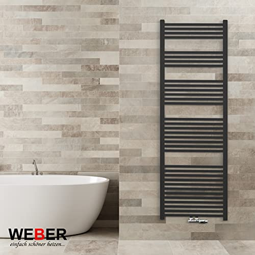 Badheizkörper Handtuchheizkörper alle Größen/Typen Bad Heizung weiß/Anthrazit NEU Handtuchwärmer (500 x 1600 mm, anthrazit)
