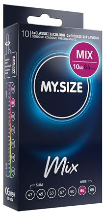 My.Size Mix Condoms Size 6, 64 mm, Standard Pack, Contains 10 Pieces