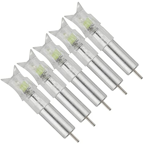 wolfman Pointes de Flèche Lumineuses pour Arc à Poulies Automatique Pointes de Flèche Allumée pour Chasse Et Tir pour Flèche de 6.2mm/7.6mm 5 Pcs (7.6mm - Vert)