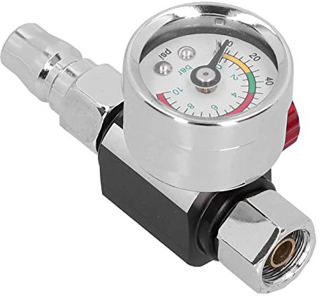 Régulateur de Pression D'air Valve Pistolet à Peinture Régulateur de Pression D'air avec Manomètre pour Pistolets Pulvérisateurs et Outils Pneumatiques