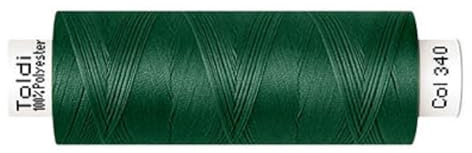 Gütermann Fil à coudre polyvalent TOLDI | 500 m | Fil pour machine à coudre | 40 couleurs (340 vert foncé)