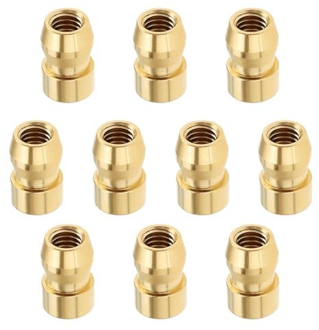 VGOL 10 Pz M4 Candela Terminale Dado Ottone Candela Proiettile Testa Terminale Accensione Candela Capezzolo Dado M4 Candela Ottone Connettore Accessori Auto