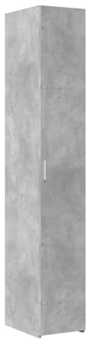 vidaXL Credenza Grigio Cemento 30x42,5x185 cm in Legno Ingegnerizzato, credenza Alta, Mobile Contenitore, Mobile Alto, Mobile, credenza Laterale