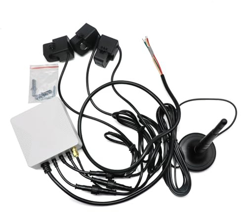 ViaGasaFamido Contatore di Energia WiFi, Misuratore di Potenza Intelligente con 3 Pinze, Monitoraggio Energetico in Tempo Reale per l'automazione e il Controllo della Casa