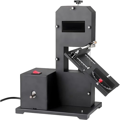 Sega Elettrica a Filo per la lavorazione del legno, Piccola Sega a Scorrimento da Tavolo, Angolo Regolabile da 0 a 45 ° con Altezza di Taglio di 70 mm, Macchina per il Taglio