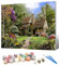 Paint by Numbers for Adults with Frame,Paint Numbers on Canvas DIY Acrylic Painting for Beginners Drawing Paintwork Crafts Landscape-16 X 12 Inches for Beginners Acrylic