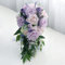 HXSCOO Lila Rosen-Blumenstrauß-Wasserfall-Kamelie-Hochzeits-Blumenstrauß for Braut