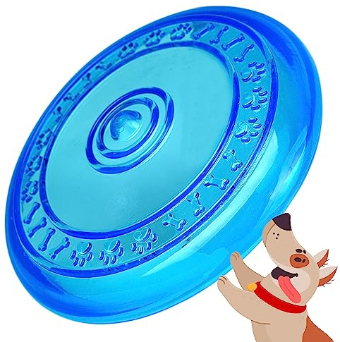 rootsnoot Frisbee FÜR Hunde | weich und super stabil | schwimmfähig | besonders Zahn - schonend | SCHADSTOFF FREI (Neon - Blau)