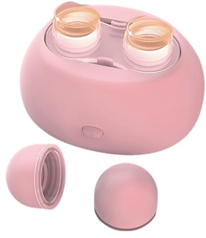 Dtaigou Kontaktlinsenwascher, Kontaktlinsen-Reinigungsmaschine - Elektrischer Kontaktlinsenreiniger, 2 Min. schnelle Reinigung - Automatisches Vibrations-Linsenpflegegerät, tragbar, batteriebetrieben