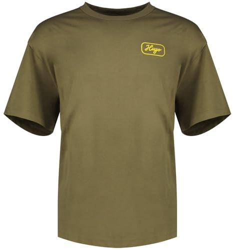 HUGO Men's Nampie 10257318 01 T_Shirt, Open Green345,
