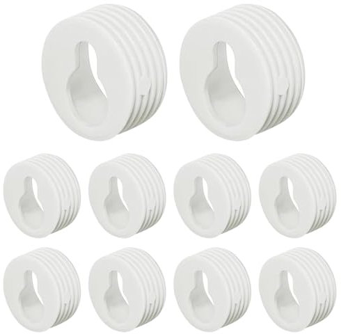 Schrankaufhänger - 10 Stück - Schrankhalter weiß - Schrankhalterung Rostfrei & Stabil - Aufhängeösen - Schrankschiene für Schrankwandbefestigung - Aufhänger Montageschiene - Wandschienen - Weiß
