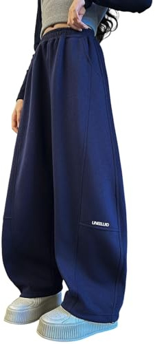 Generisch 2026 Pantalones de chándal de forro polar para niñas, pantalones deportivos informales, leggings acampanados con dobladillo redondeado, pantalones para adolescentes, adolescentes, niños