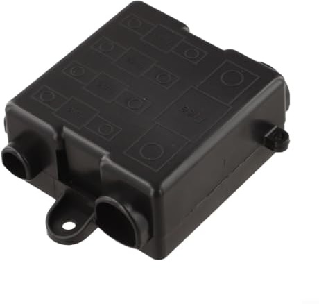 5-vägs säkringslåda 1 ingång 4 utgångar BX2054 för MIDI/MEGA säkring, 12 V/24 V distributionslåda av polykarbonat med M5/M8-anslutningar, upp till 500 A för bil, båt för husbil, svart