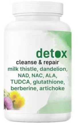 Lever Cleanse Detox & Repair - Milk Thistle Supplement | Stöder hälsoleverfunktion，För matsmältning och immunhälsa，Glutenfri, icke-GMO
