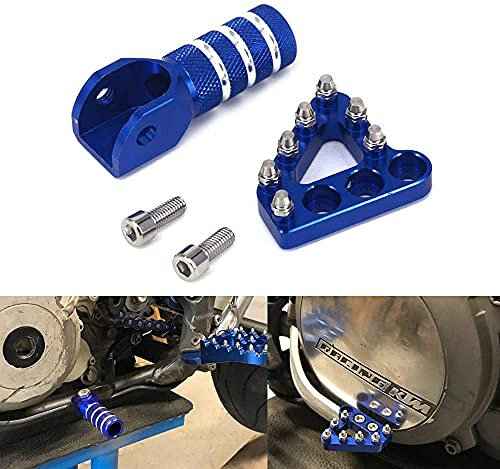 JFG RACING Pedale Freno Posteriore Moto + Punta Leva Cambio,Leva Freno Posteriore Puntale Pedana Freno per 125-530 SX EXC XCF XC XCW SXF SMR 690SMCR 690ENDURO SUPERMOTOR-Blu