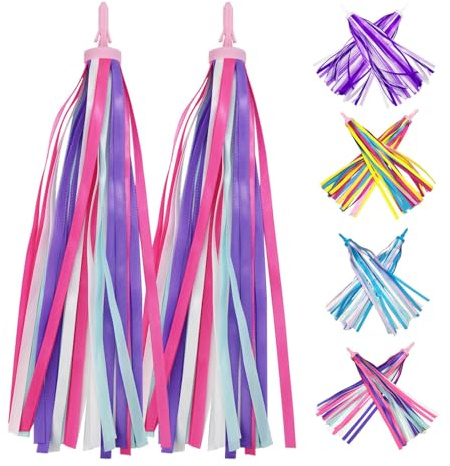 PLATT Bike Handlebar Streamers, Serpentinas para Manillar de Bicicleta,Kids Scooter Cintas de Colores Cintas de Bicicleta Cinta de Borla para