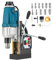 ZELCAN Magnetic Drill Press, Portable Electric Mag Drill, 1100W 40mm Boring Dia 12000N Force Electromagnetic Grip, Industrial Cutting Drilling Machine (Model 40H + 11 Drill Bits)