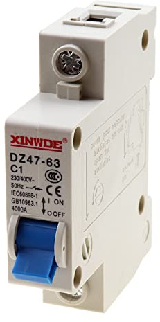 RKURCK 1 Pole 230/400V Low-voltage Miniature Circuit Breaker 1A Din Rail Mount DZ47-63 C1