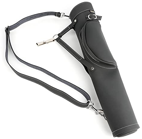 SHARROW Bogenschießen Rückenköcher Seitenköcher aus Leder Traditioneller Pfeile Köcher Taille Gehängt Pfeilköcher Einstellbar Pfeilhalter für Recurvebogen Langbogen Jagdschießen