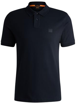 BOSS Mens Passenger Stretch-Cotton Slim-fit Polo Shirt with Logo Patch