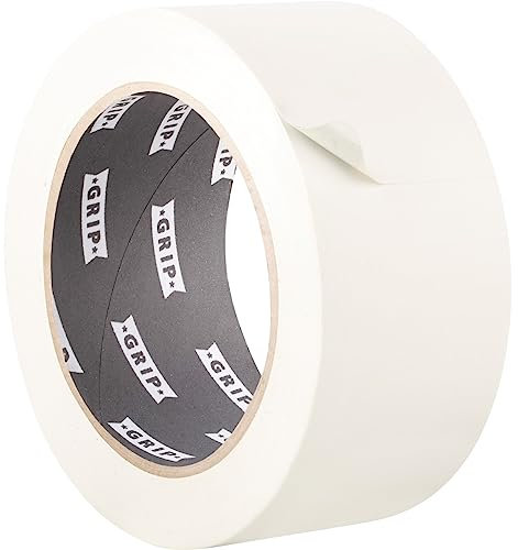 GRIP Eventbasics PVC Klebeband weiß, 50 mm x 33 m, selbstklebendes PVC Band GT 802, matt, extrem elastisch und dehnbar, hoch reißfest, wasserfest