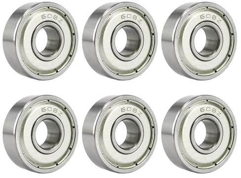 JTKREW 6 pcs 608 ZZ Roulements à Billes roller Longboard Convient pour Utilisé pour les patins les planches à roulettes les scooters