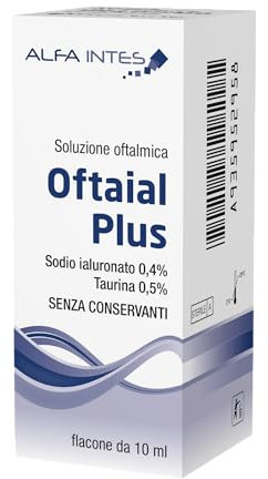 Oftaial Plus 10ml – collirio occhi secchi con Acido Ialuronico e Taurina - Alta Viscosità per un Sollievo Duraturo e Idratazione Profonda
